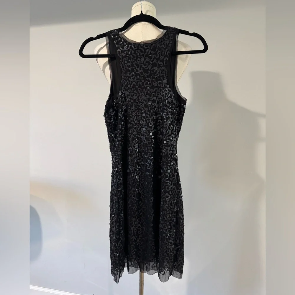 NWT Max Studio Black Sequin Midi Sleeveless Dress Size Small - Picture 2 of 5